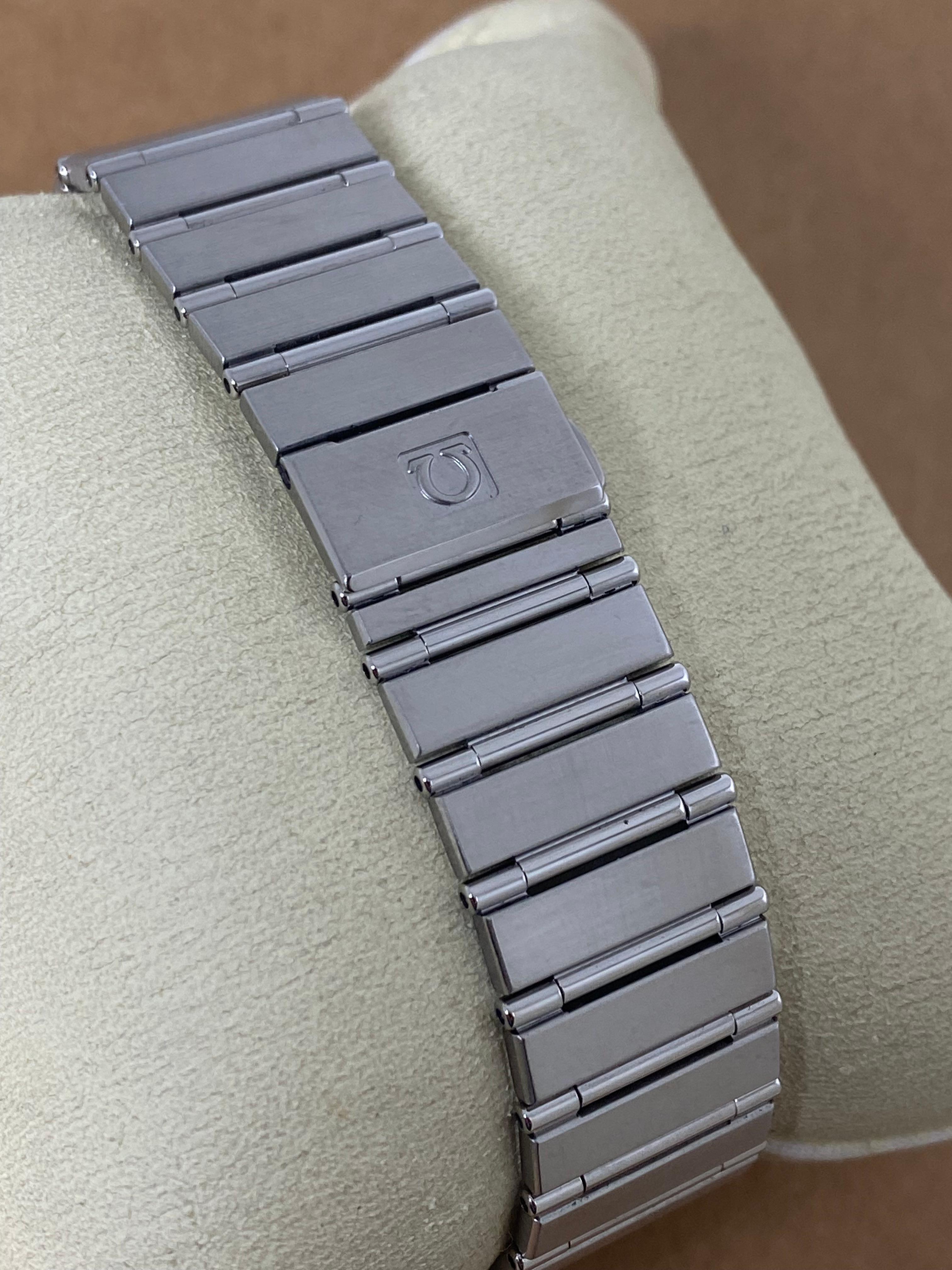 Omega Constellation Marine 18K Gold Lünette Schwarzes Teakholz Zifferblatt Quarzuhr, Ref 1332 1
