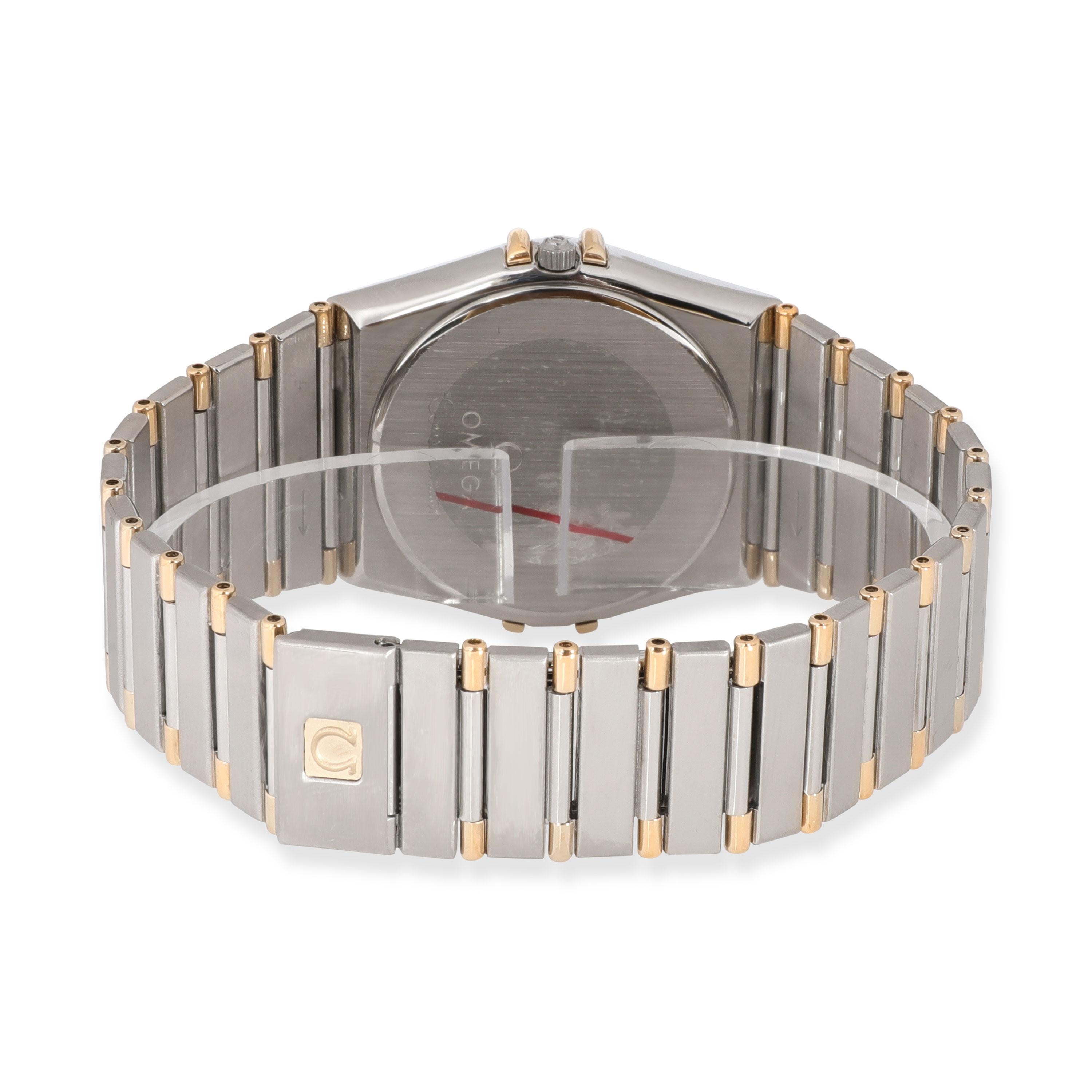 Omega Constellation Men's Band Stainless Steel and 18K Yellow Gold

SKU: 027068

PRIMARY DETAILS
Brand: Omega
Model: Constellation
Country of Origin: Switzerland
Movement Type: Quartz: Battery
Year of Manufacture: 1980-1989
Condition: Retail price