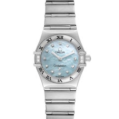 Omega Constellation Mini Blue MOP Diamonds Ladies Watch 1567.86.00