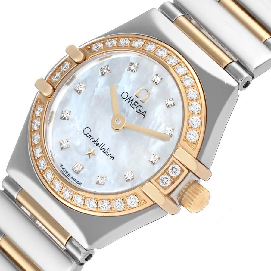 Omega Constellation MOP Dial Diamond Ladies Watch 1365.75.00 Box Card 1