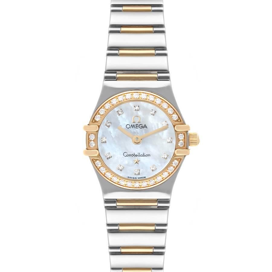 Omega Constellation MOP Dial Diamond Ladies Watch 1365.75.00 Box Card