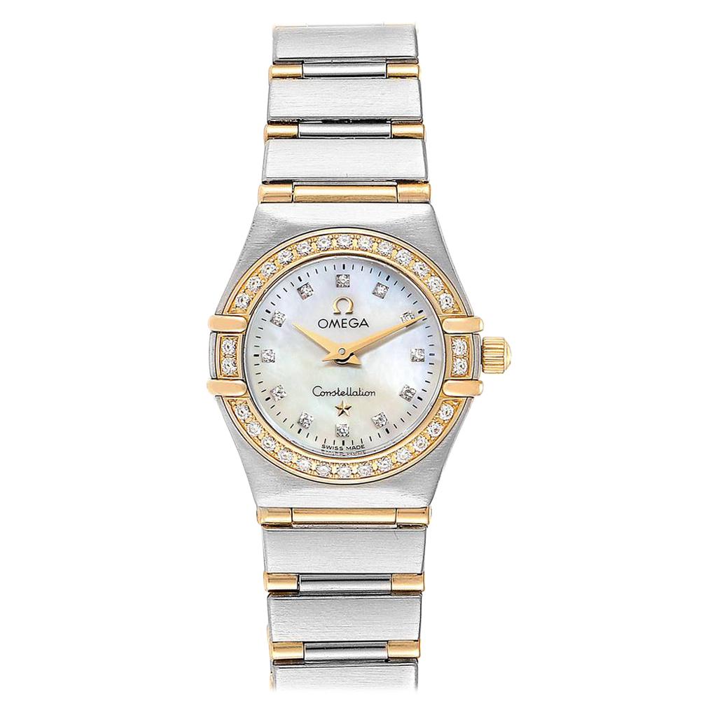 Omega Constellation Mother of Pearl Diamond Ladies Watch 1267.75.00 Box Card