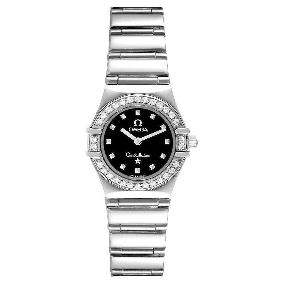 Omega Constellation My Choice Mini Ladies Diamond Watch 1465.51.00 Box Card For Sale