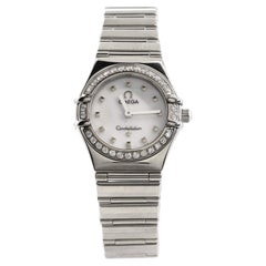 Omega Constellation My Choice Quartz Watch Stainless Steel with Diamond Bezel 
