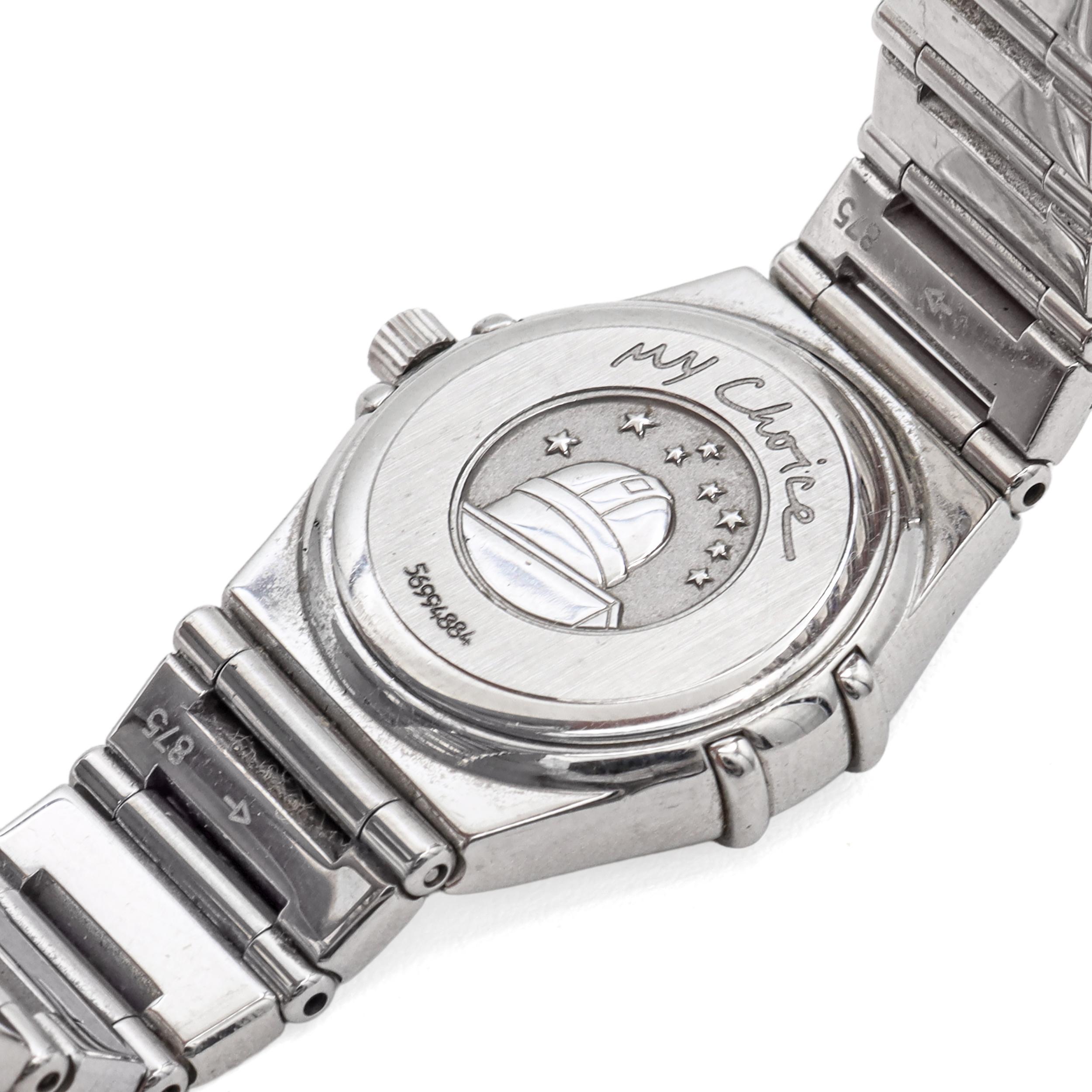 Donna Omega Constellation My Choice Quadrante MOP in acciaio inossidabile Orologio da donna al quarzo in vendita