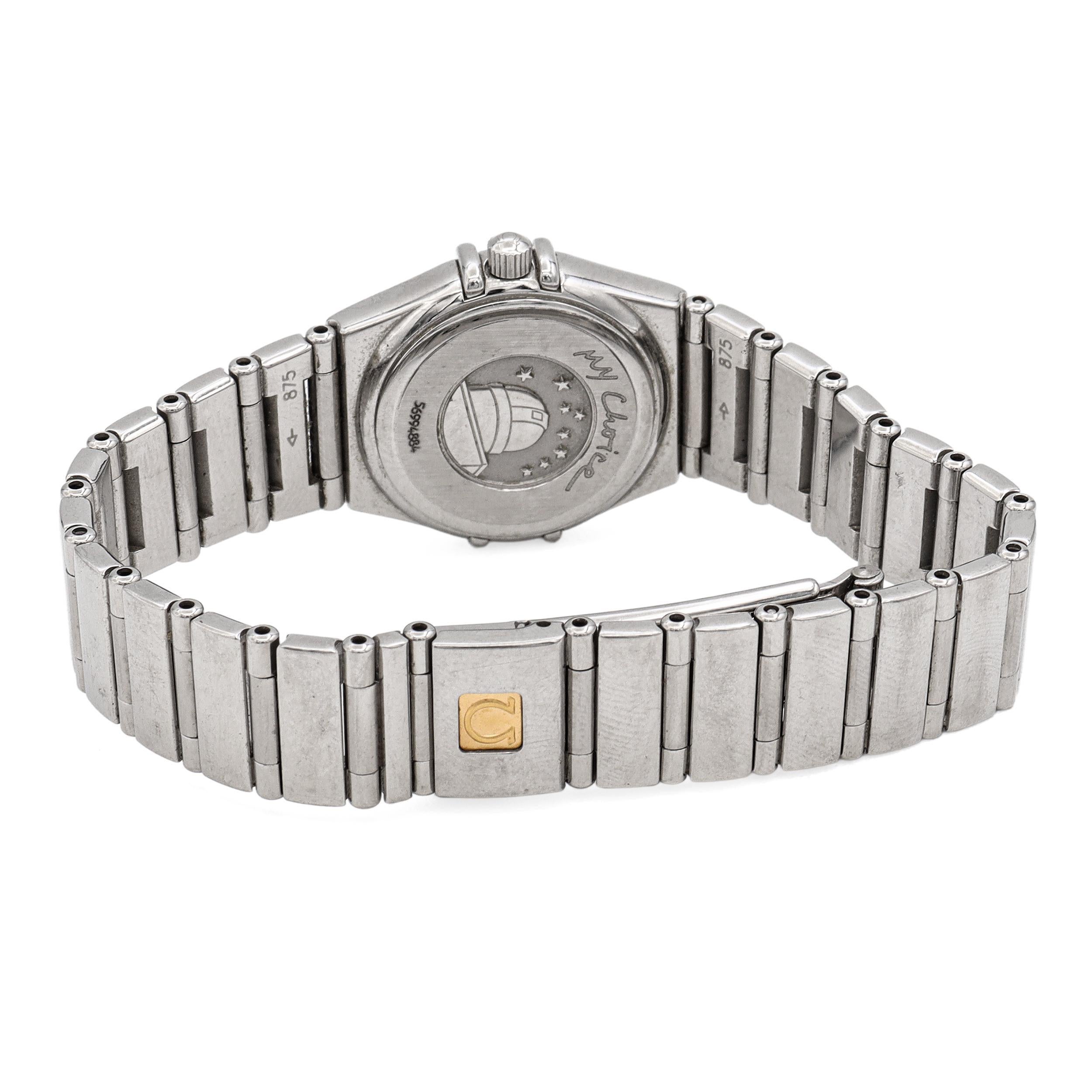 Omega Constellation My Choice Quadrante MOP in acciaio inossidabile Orologio da donna al quarzo in vendita 1