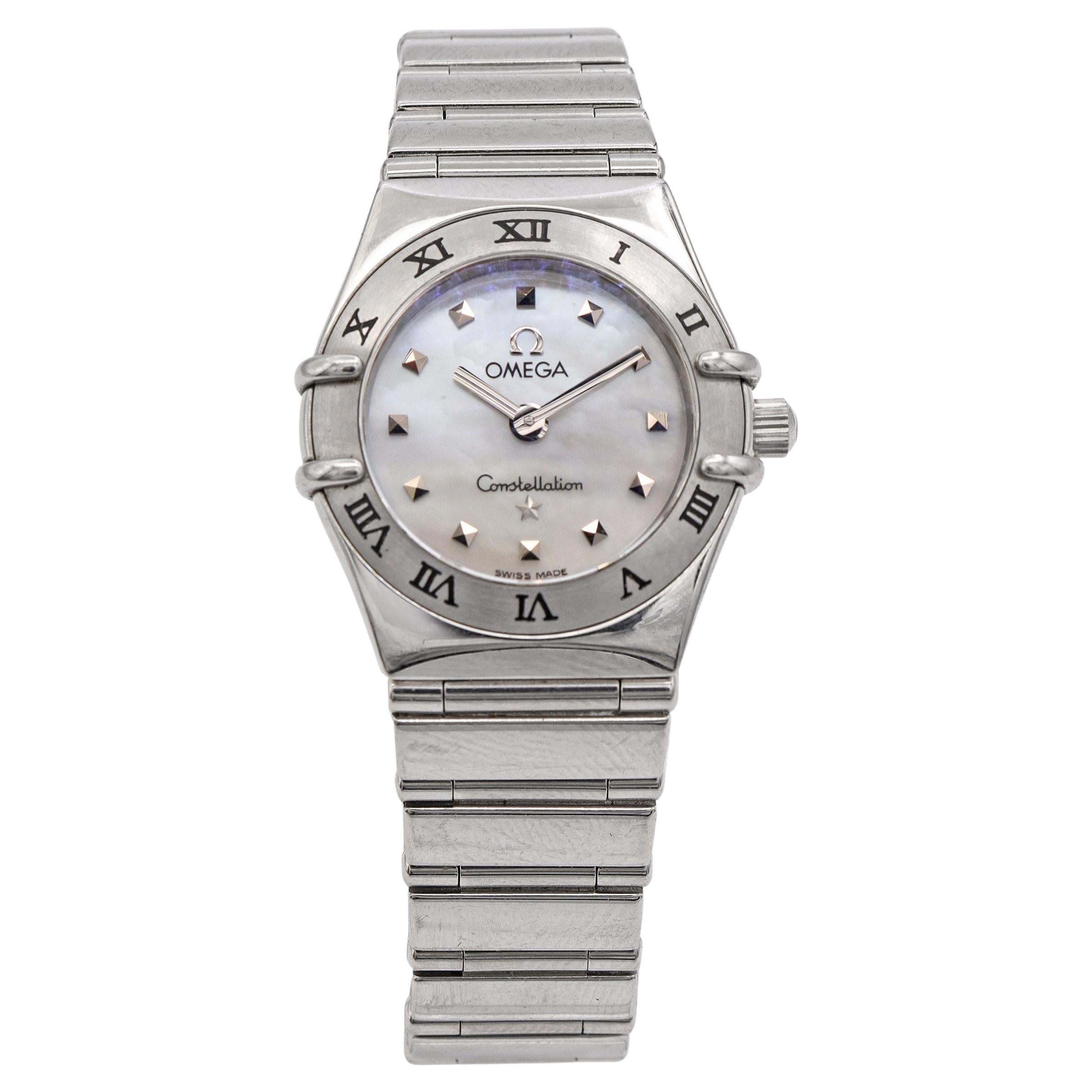 Omega Constellation My Choice Edelstahl MOP Zifferblatt Quarz Damenuhr