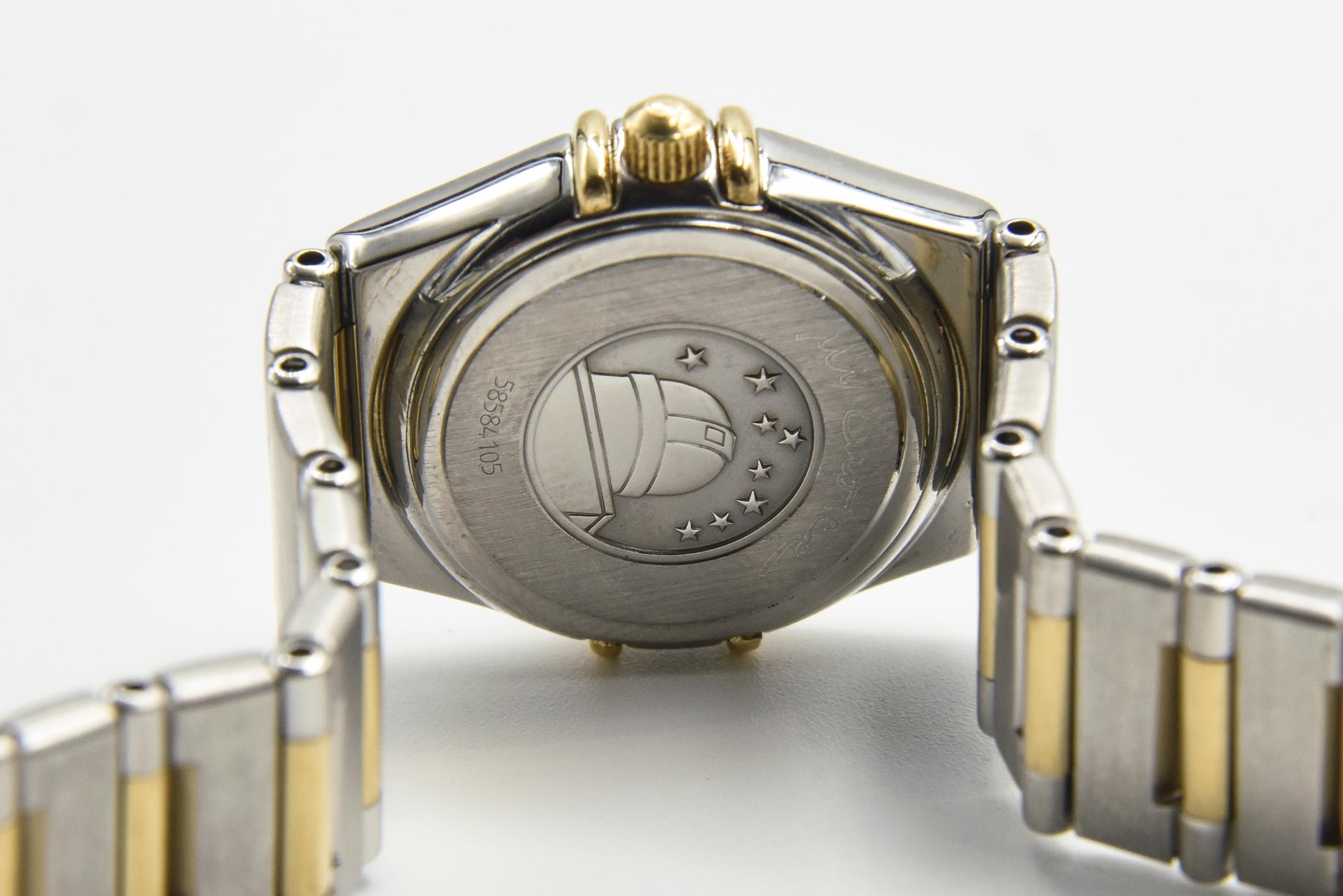 Omega Constellation My Choice Steel Gold Diamond Mini Ladies Watch For Sale 3