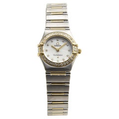 Omega Constellation My Choice Acero Oro Diamante Mini Reloj Mujer