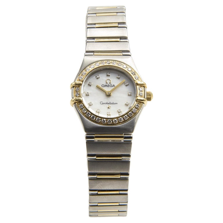 Omega Constellation My Choice Stahl Gold Diamant-Mini-Damenuhr im