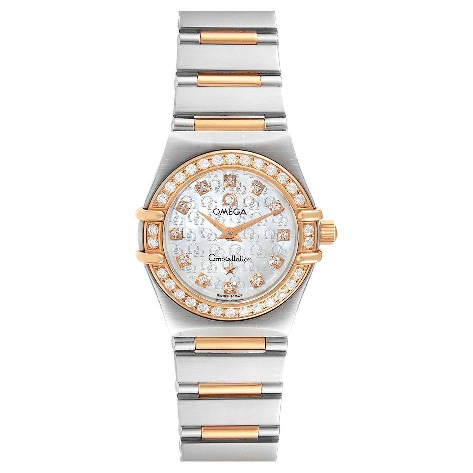 Omega Constellation My Choice Steel Rose Gold Diamond Watch 1360.75.00