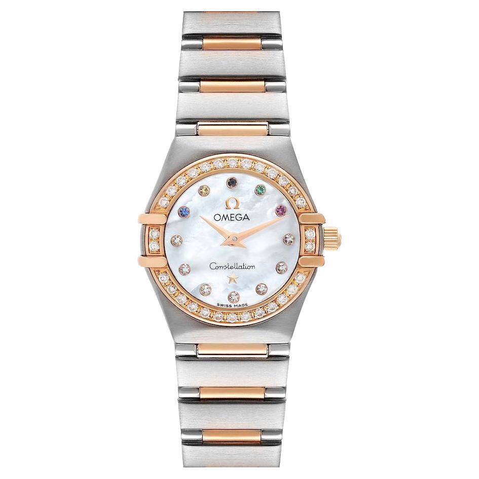 Omega Constellation Olympic Steel Rose Gold Ladies Watch 11.25.23.60.55.002 For Sale