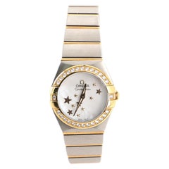 Omega Constellation Orbis Star Quartz Watch Stainless Steel and Yellow Gold