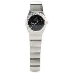 Omega Constellation Orbis Star Quartz Watch Stainless Steel with White Gold and