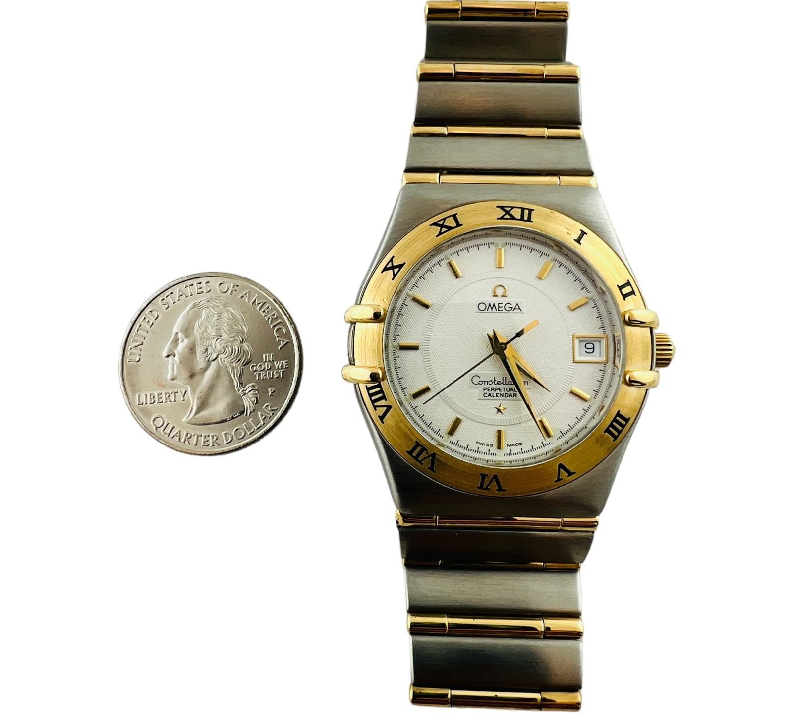 Omega Constellation Perpetual Calendar 1252.30 Men's Watch Full Bar #15795 en vente 5