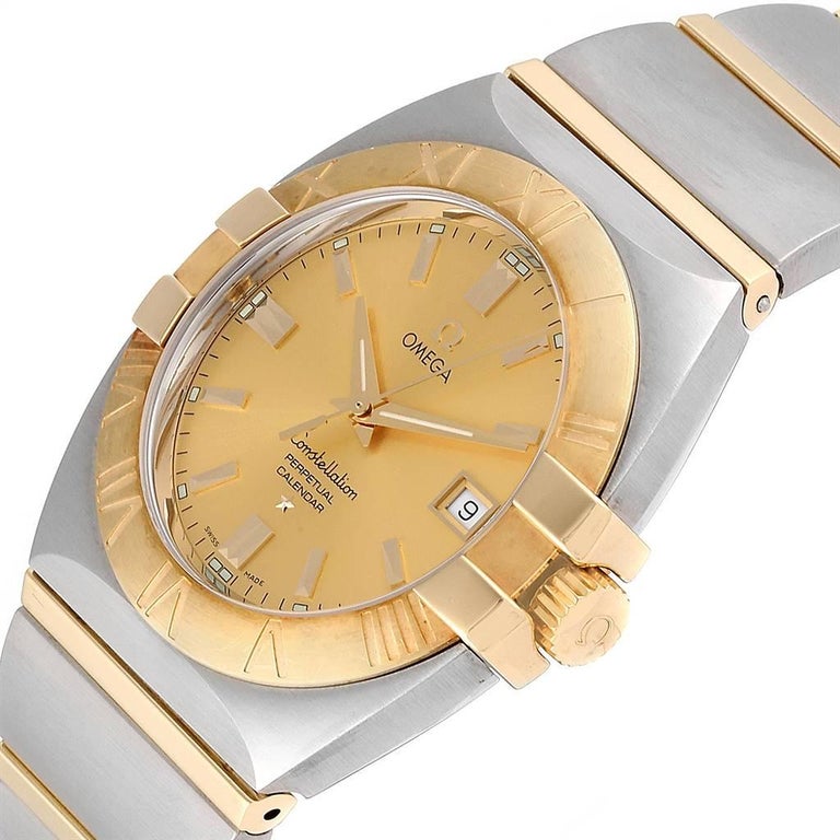 Omega Constellation Perpetual Calendar Steel Yellow Gold Watch 1211 10