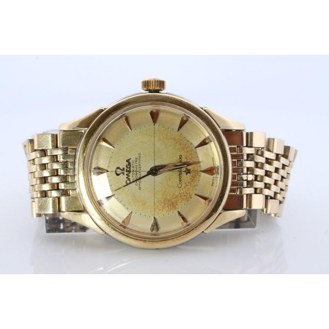 Omega Constellation Pie Pan Montre. Authentique Omega Automatic 5852 Wristwatc Pour hommes en vente