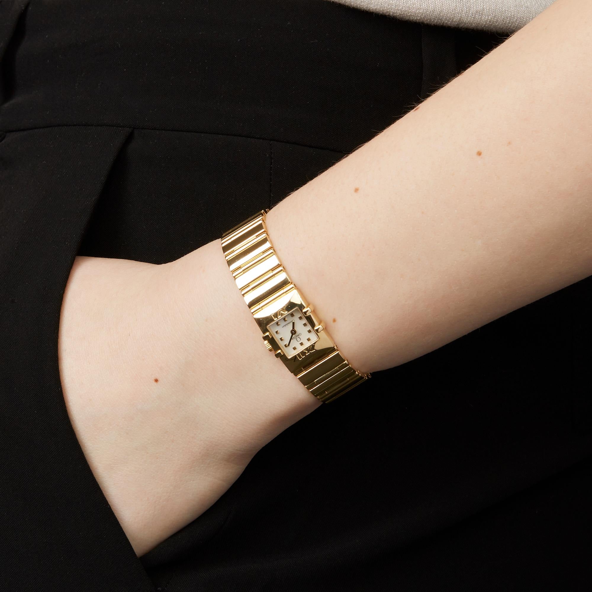 Women's Omega Constellation Quadra 18K Yellow Gold 7951235 Wristwatch