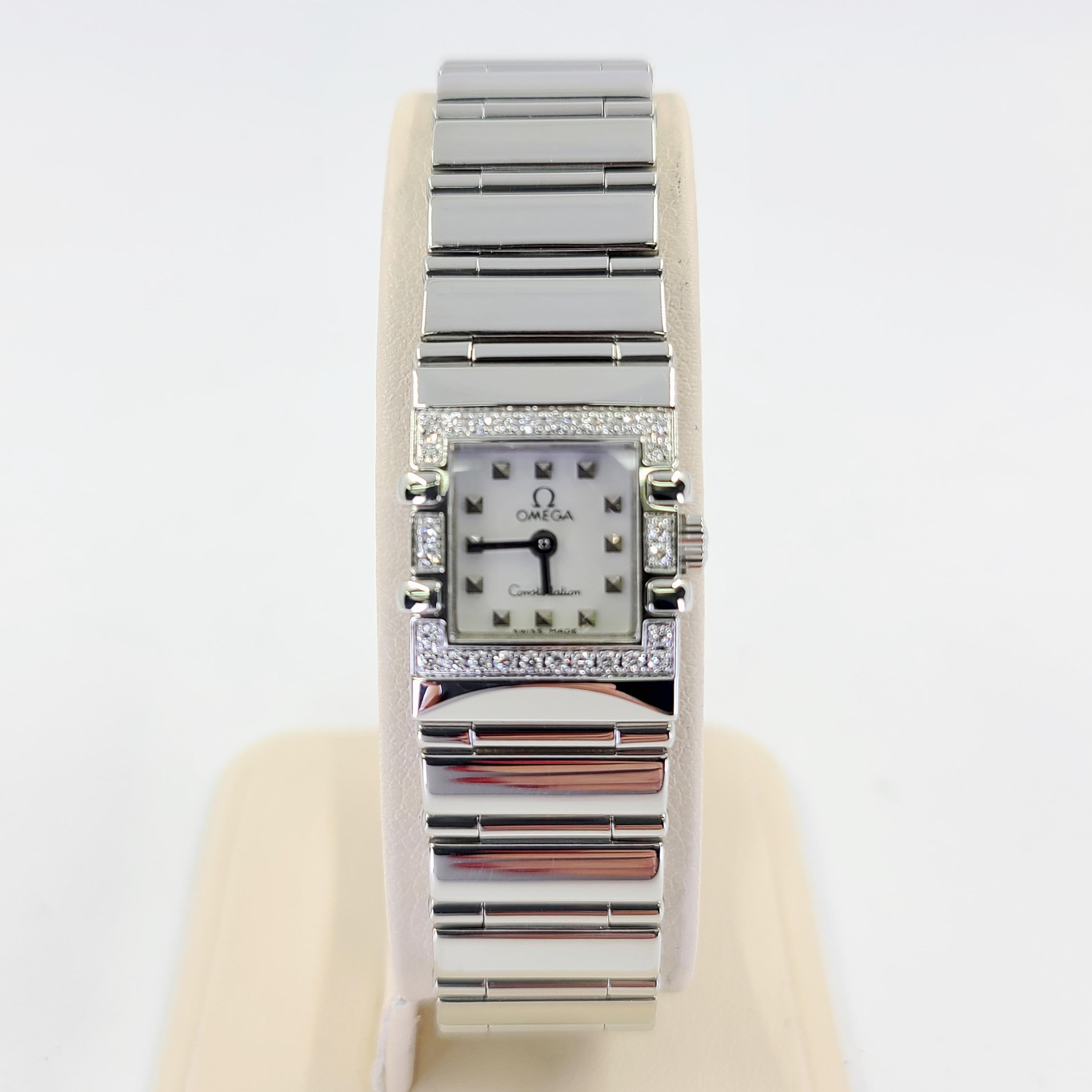 Omega Constellation Quadra Diamond Wristwatch 1