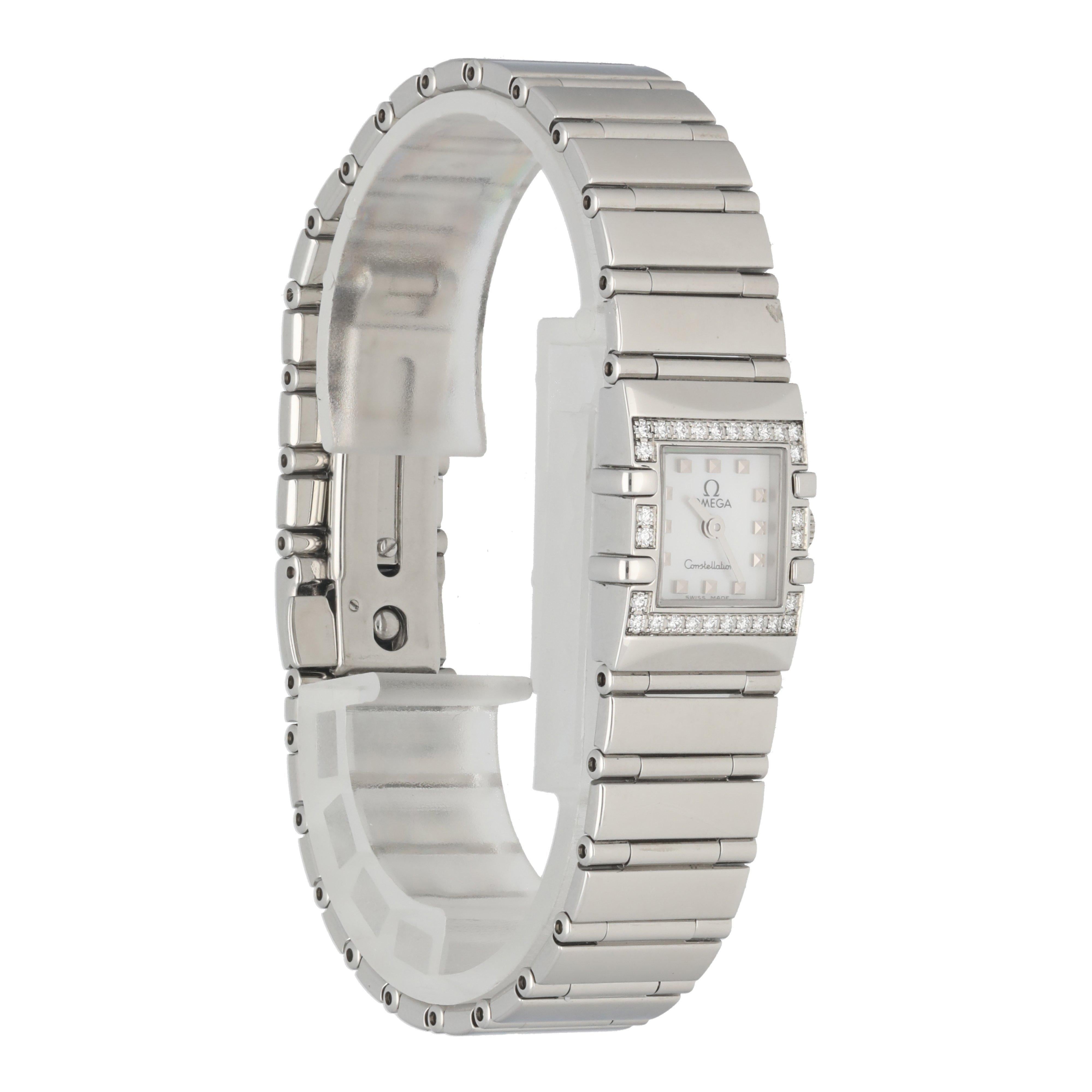 Omega Constellation Quadra MINI 1537,71.00 Damenuhr im Zustand „Hervorragend“ in Great Neck, NY