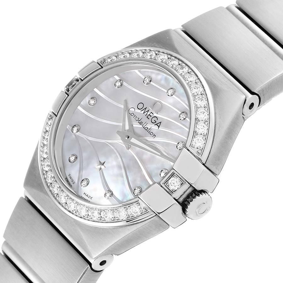 Omega Constellation Quartz 24 MOP Diamond Watch 123.15.24.60.55.006 For Sale 1