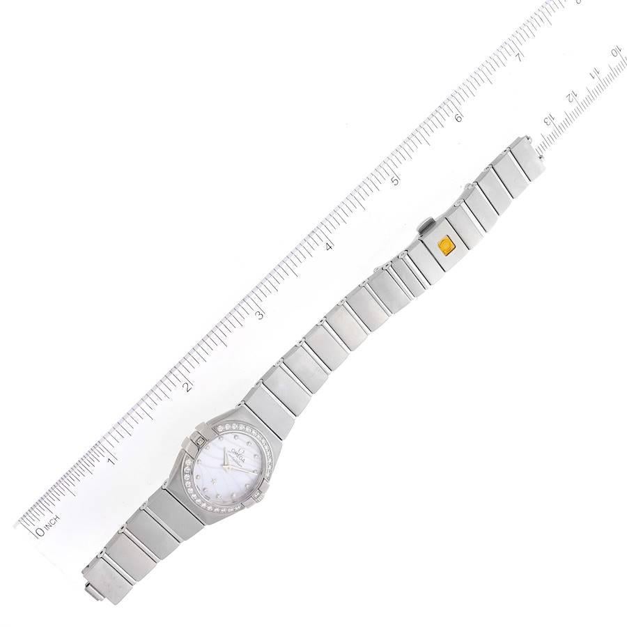 Omega Constellation Quartz 24 MOP Diamond Watch 123.15.24.60.55.006 For Sale 4