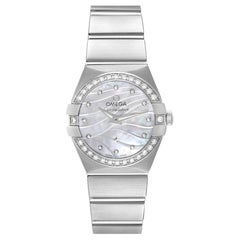 Omega Constellation Quartz 24 MOP Diamond Watch 123.15.24.60.55.006