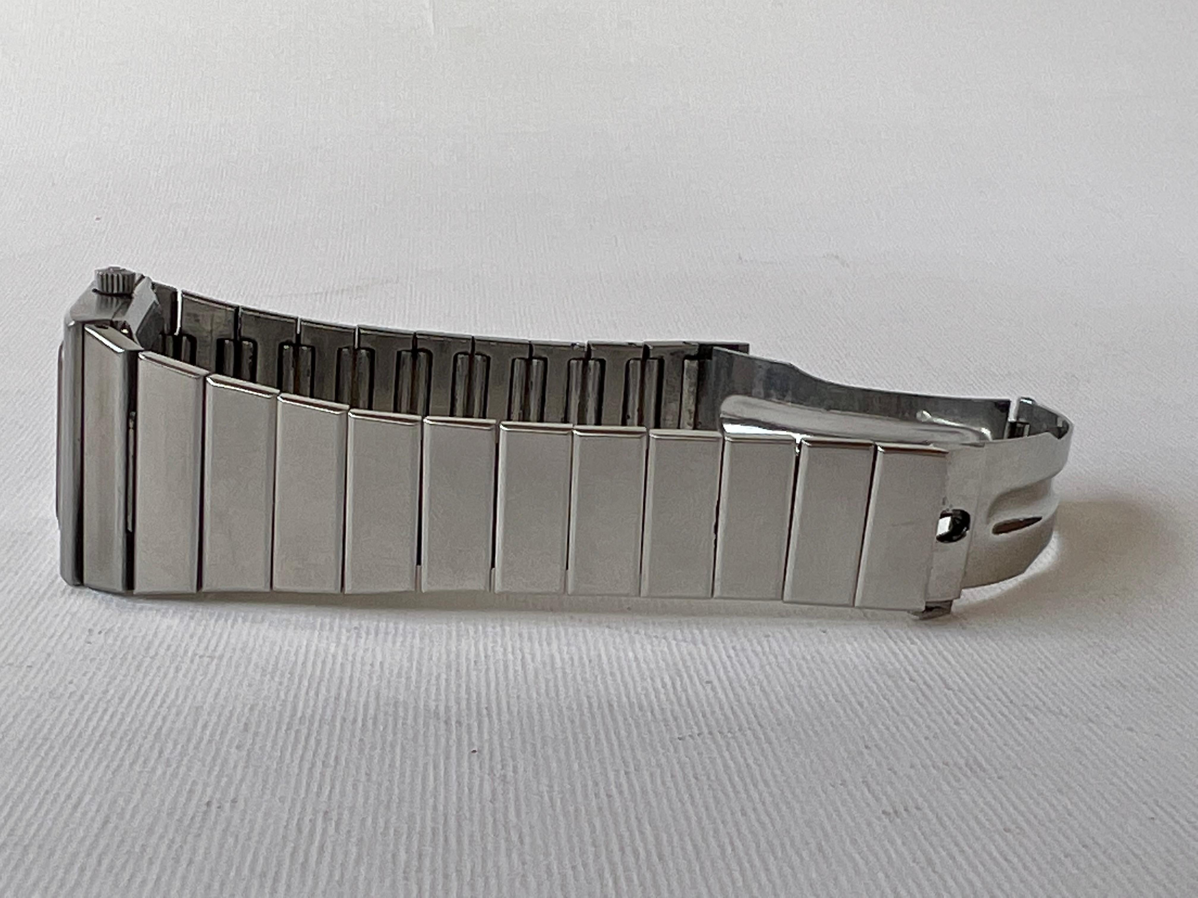 Omega Constellation Quarz Automatik Datum Seltene dunkle Zifferblatt Quadratische Face Uhr 6