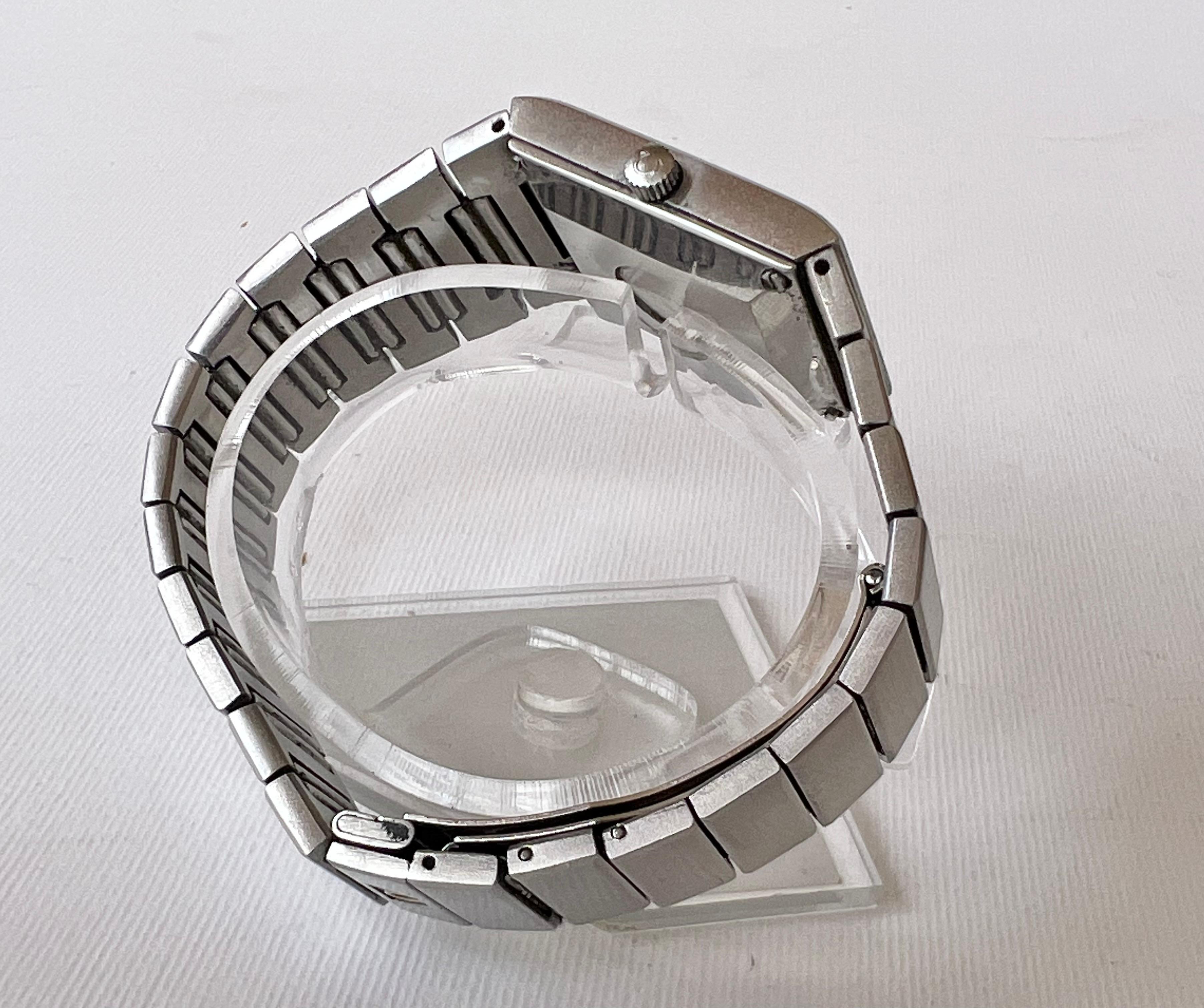 Omega Constellation Quarz Automatik Datum Seltene dunkle Zifferblatt Quadratische Face Uhr Herren