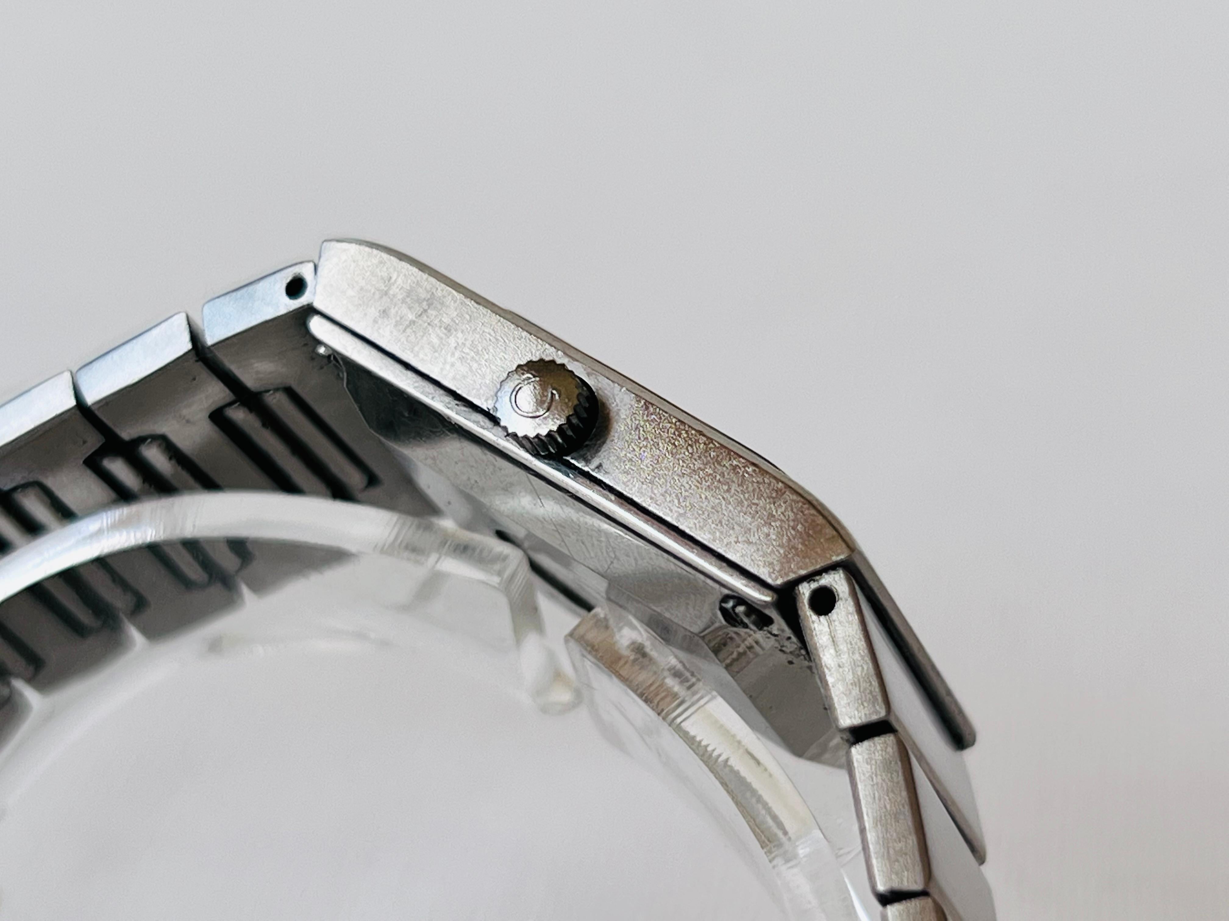 Omega Constellation Quarz Automatik Datum Seltene dunkle Zifferblatt Quadratische Face Uhr 1