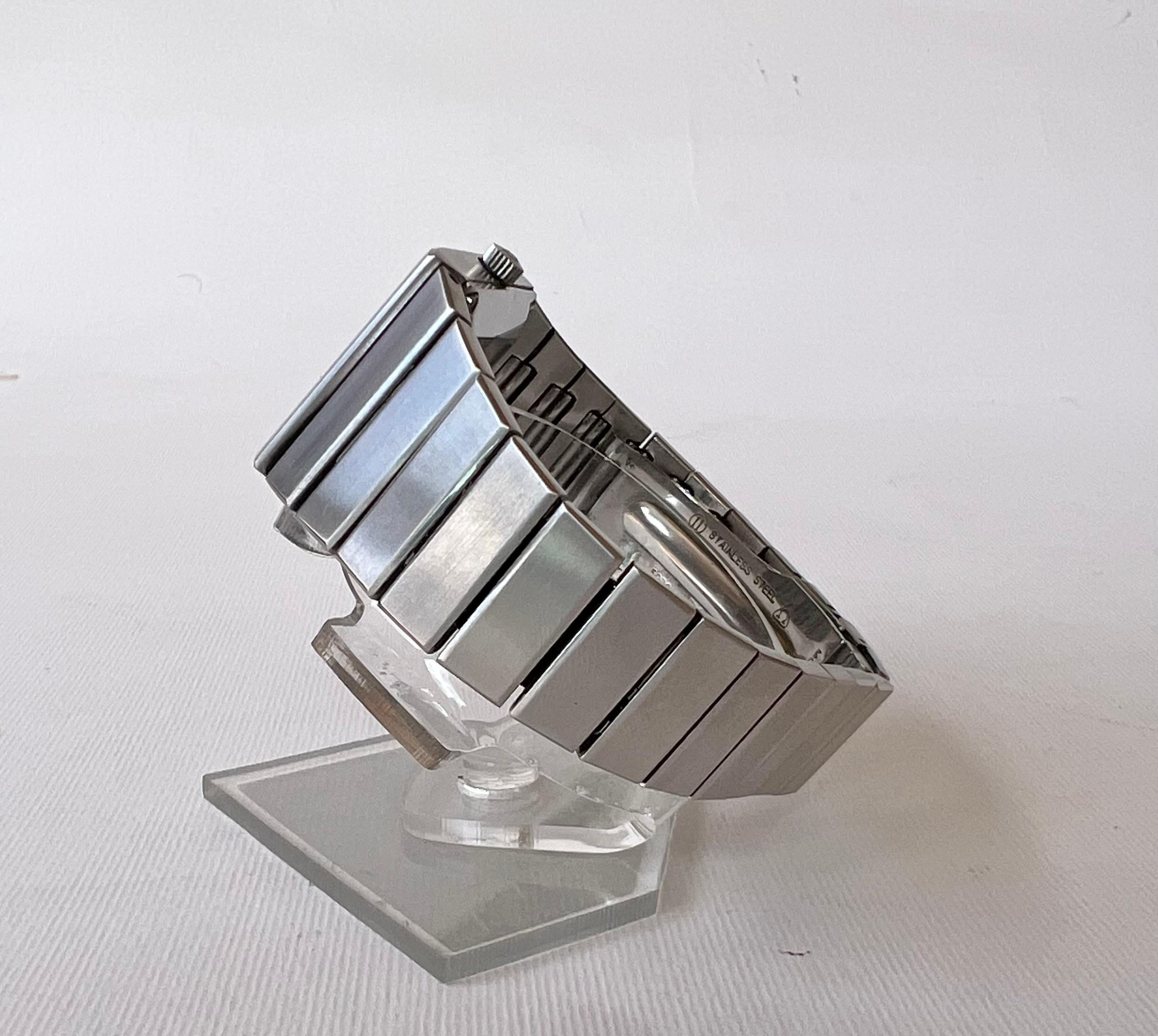 Omega Constellation Quarz Automatik Datum Seltene dunkle Zifferblatt Quadratische Face Uhr 2