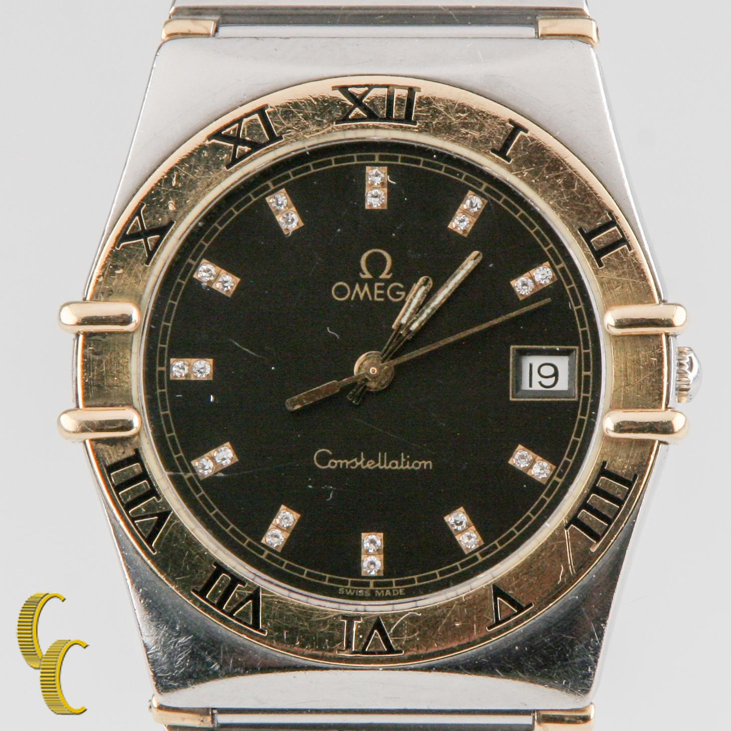 Model: Constellation
Model #3961070-3961080
Movement #1441-255561
Stainless Steel Case w/ 18k Yellow Gold Bezel & Accents
NOTE: Some wear and scratches on bezel
31 mm in Diameter (32 mm w/ Crown)
Lug-to-Lug Distance = 36 mm
Lug-to-Lug Width = 23