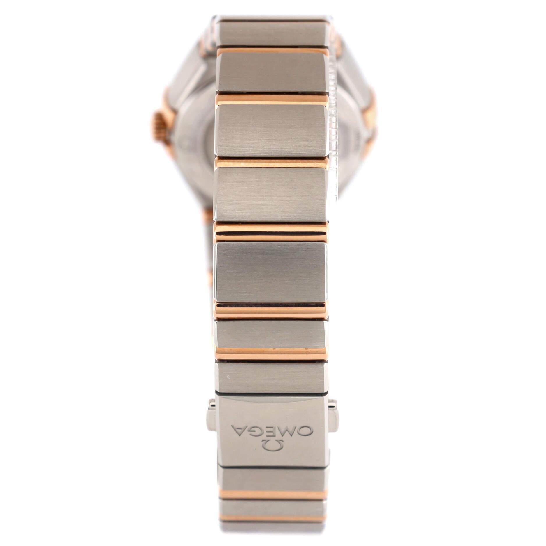 Omega Constellation Quartz Watch Stainless Steel and Rose Gold with Diamond 1