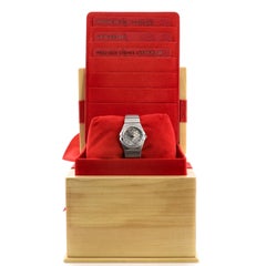 Omega Constellation Quartz Watch Stainless Steel with Diamond Bezel and Markers