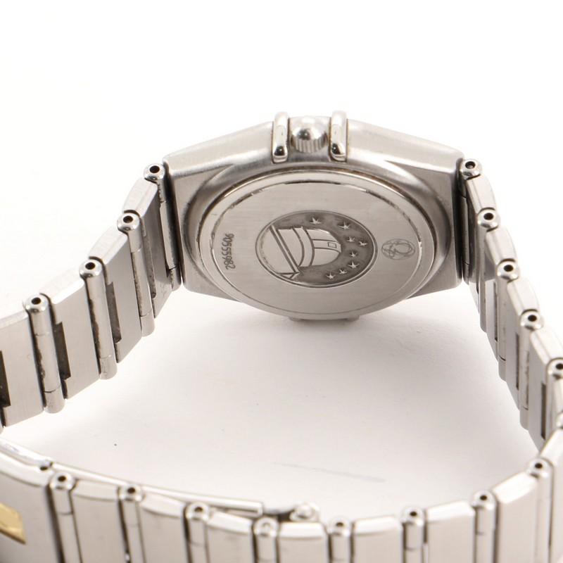 Women's or Men's Omega Constellation Quartz Watch Stainless Steel with Diamond Bezel