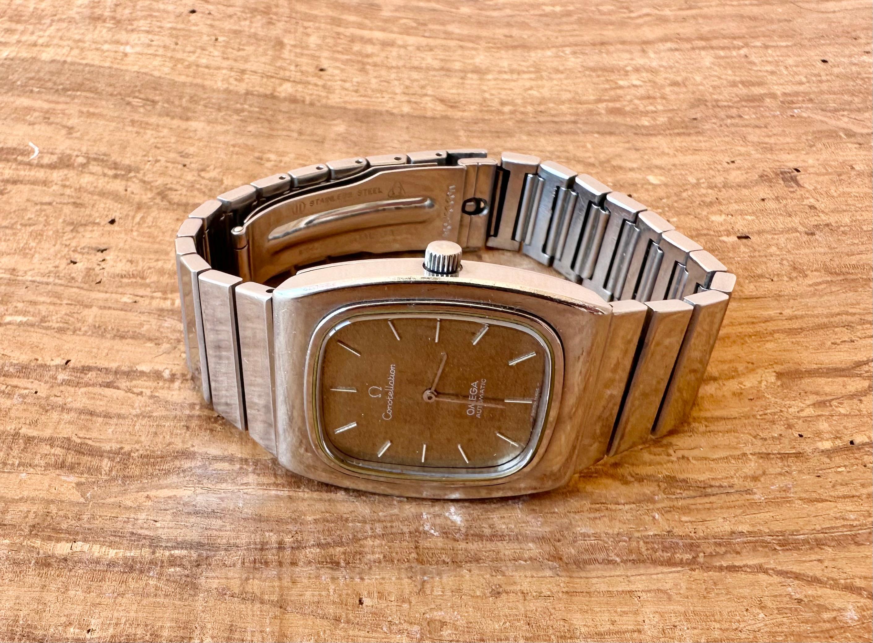 Omega Constellation Ref.3550815 / 155.002, rare cadran gris réfléchissant Cal 711  en vente 7