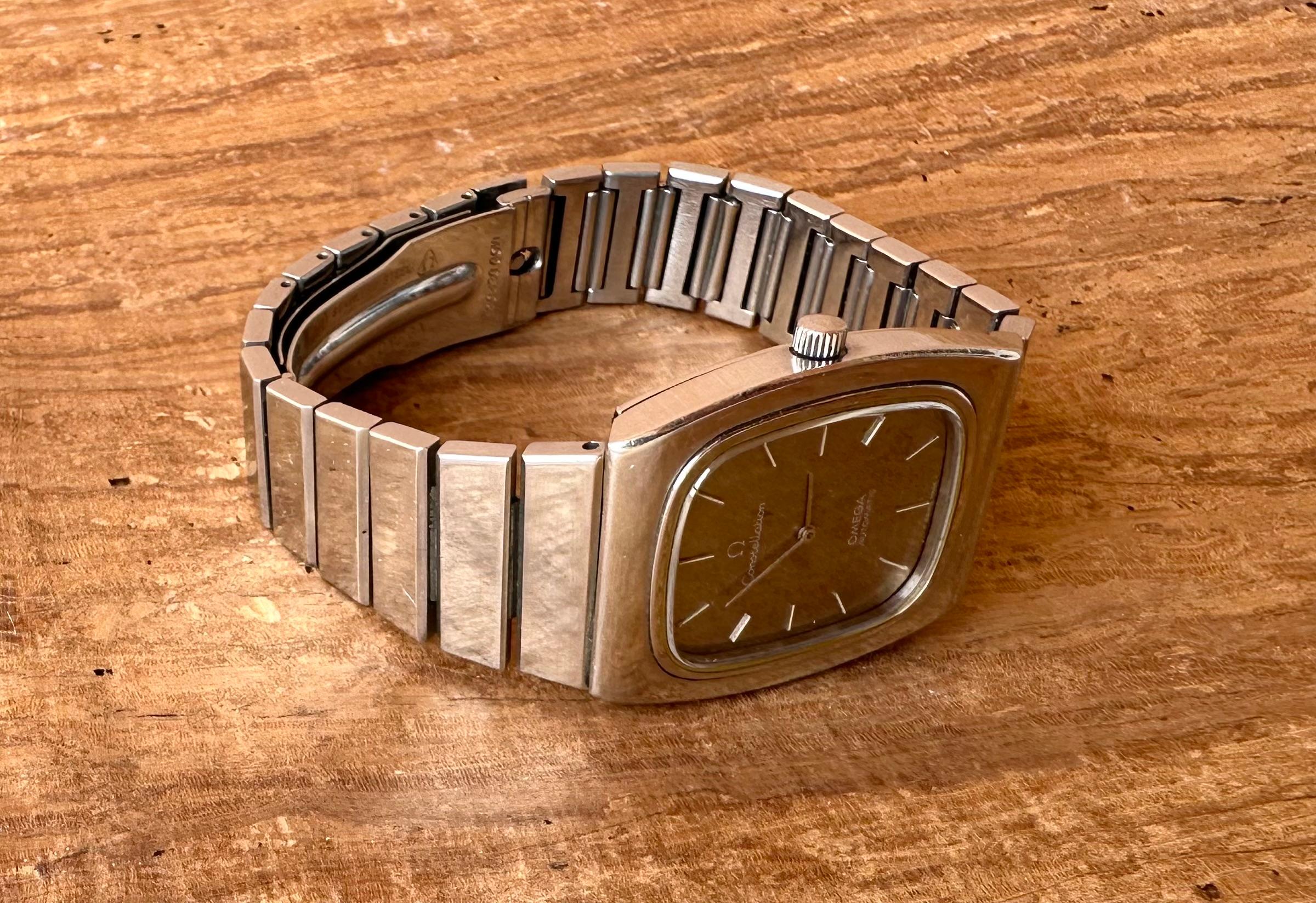 Omega Constellation Ref.3550815 / 155.002, Seltenes reflektierendes/graues Zifferblatt Cal 711 im Zustand „Relativ gut“ in Toronto, CA