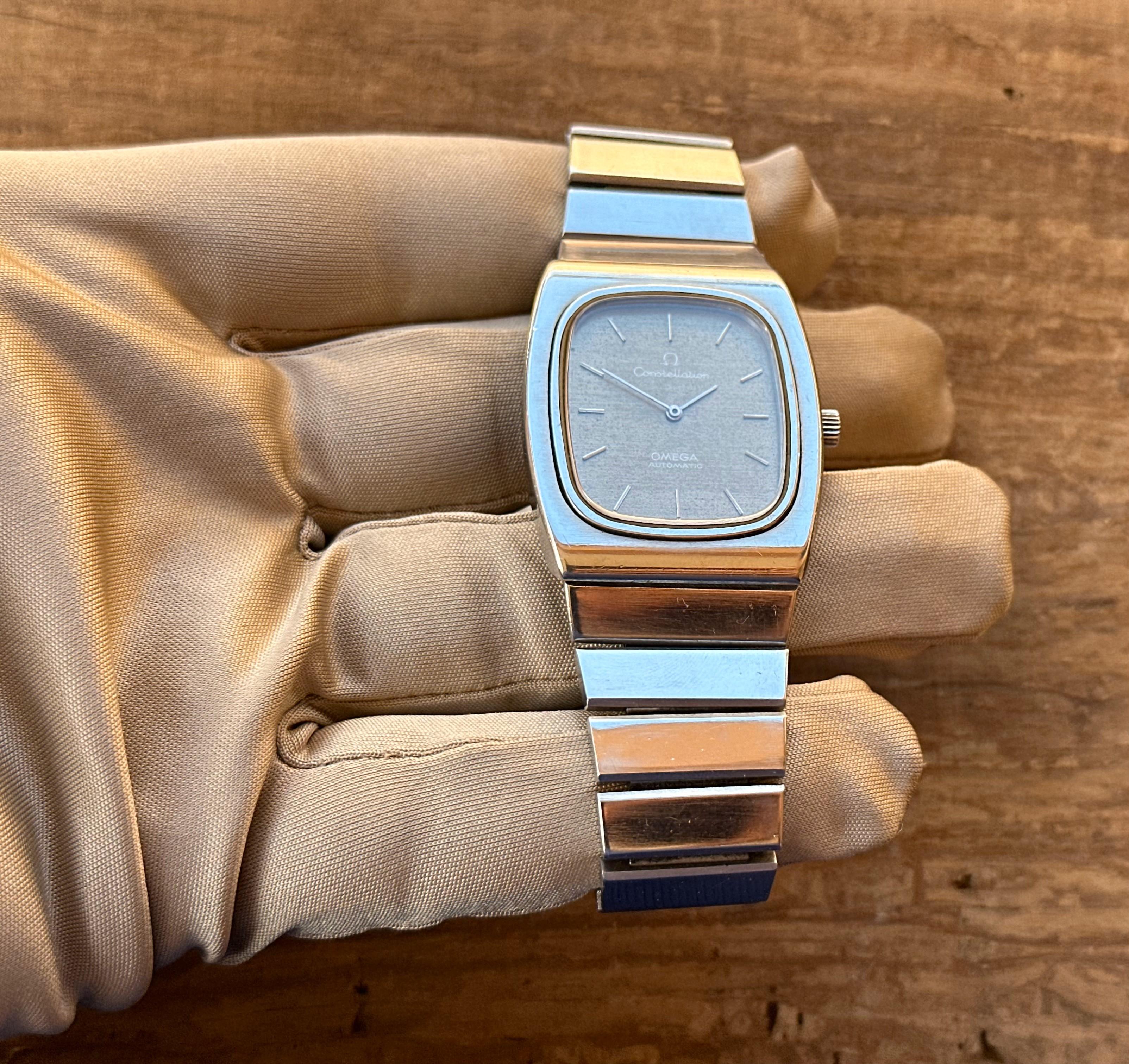 Omega Constellation Ref.3550815 / 155.002, rare cadran gris réfléchissant Cal 711  en vente 3