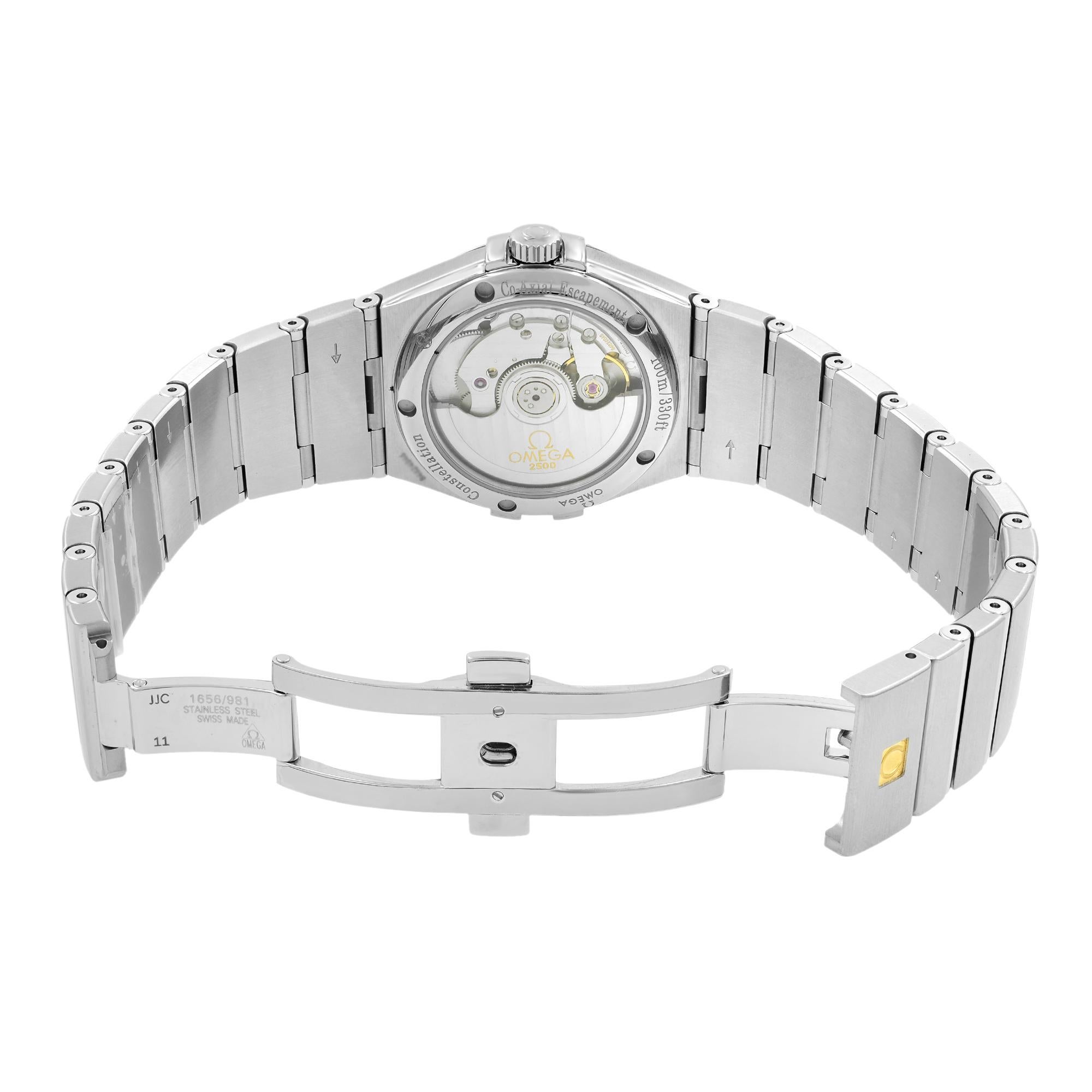Omega Constellation Silver Dial Diamond Steel Men’s Watch 123.15.35.20.02.001 2