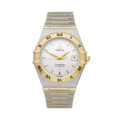 Montre-bracelet Omega Constellation en acier inoxydable et or jaune 18 carats 1292300