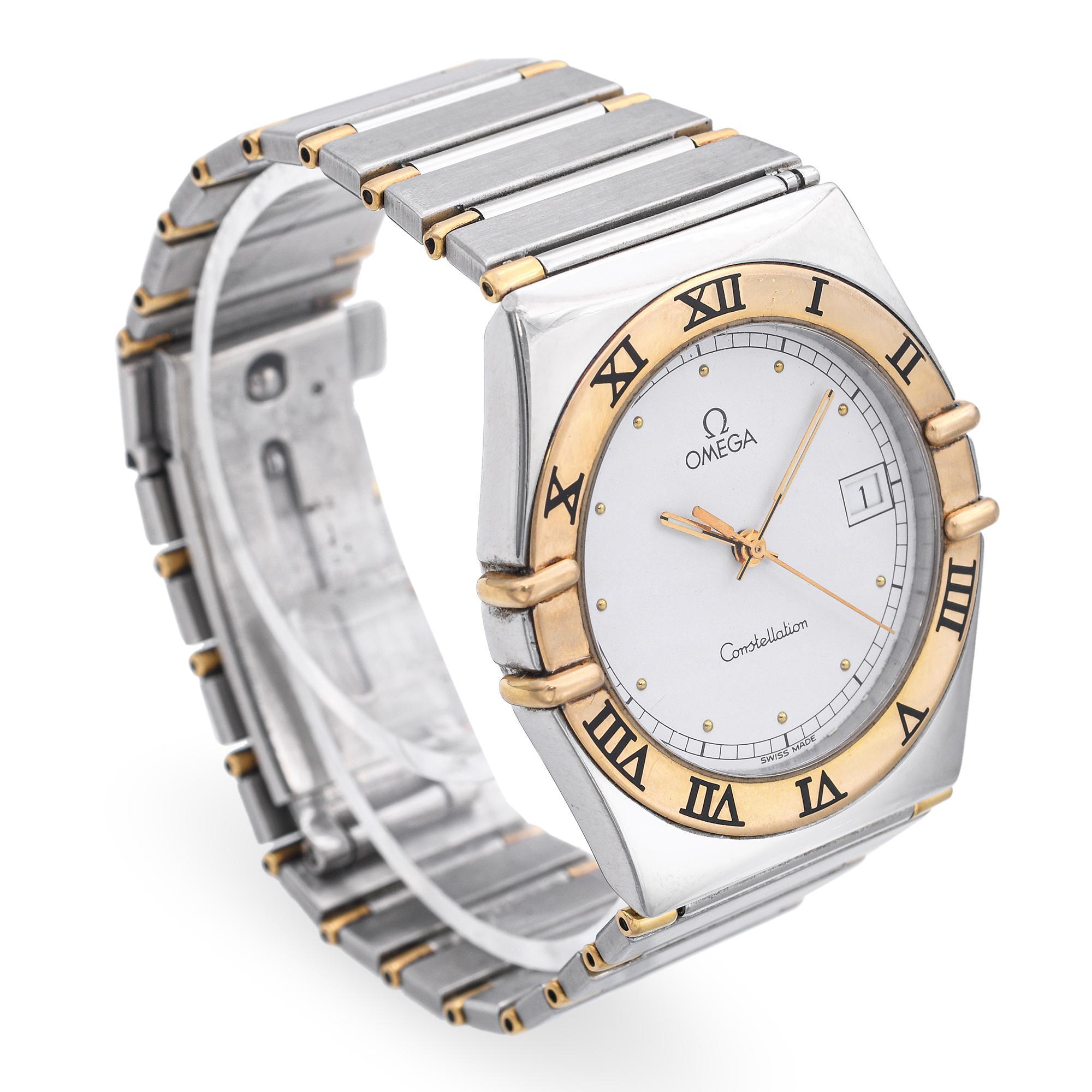 Omega Constellation Stainless Steel Day Date Quartz Men's Watch For Sale 1