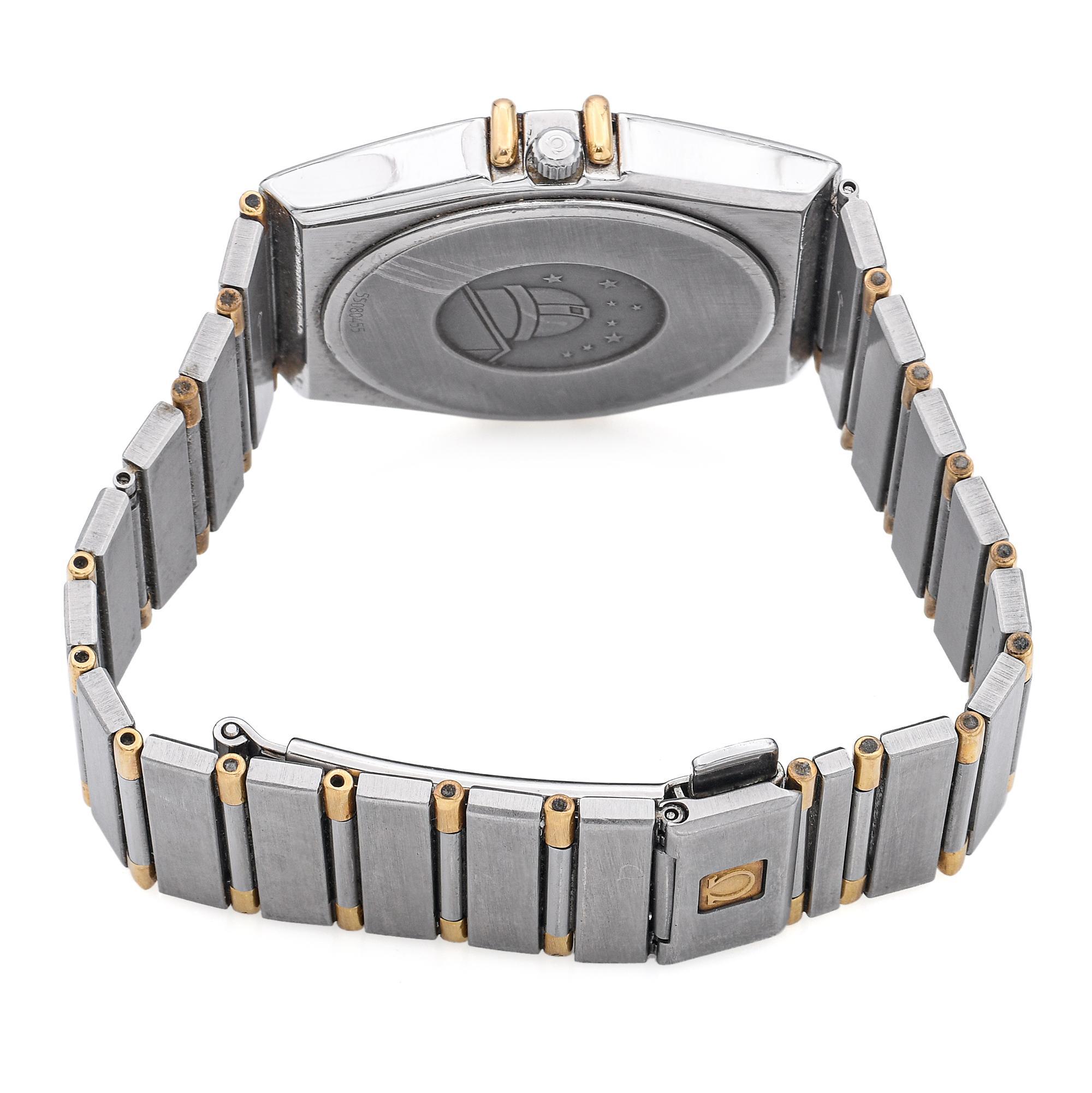 Omega Constellation Stainless Steel Day Date Quartz Men's Watch For Sale 2
