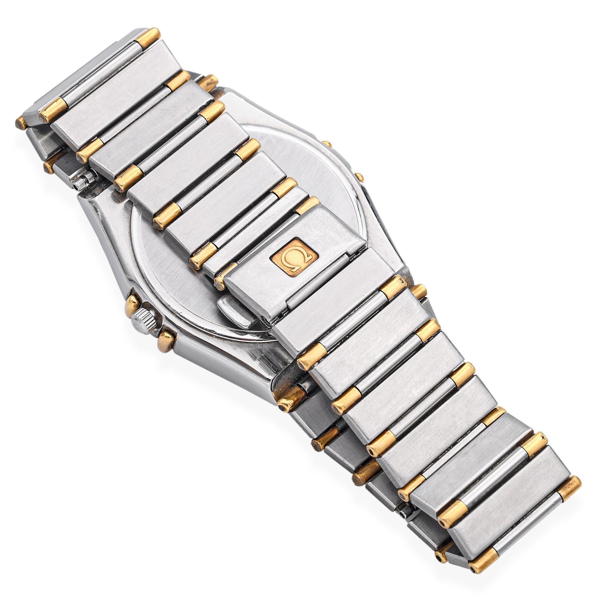Omega Constellation Stainless Steel Day Date Quartz Men's Watch For Sale 3