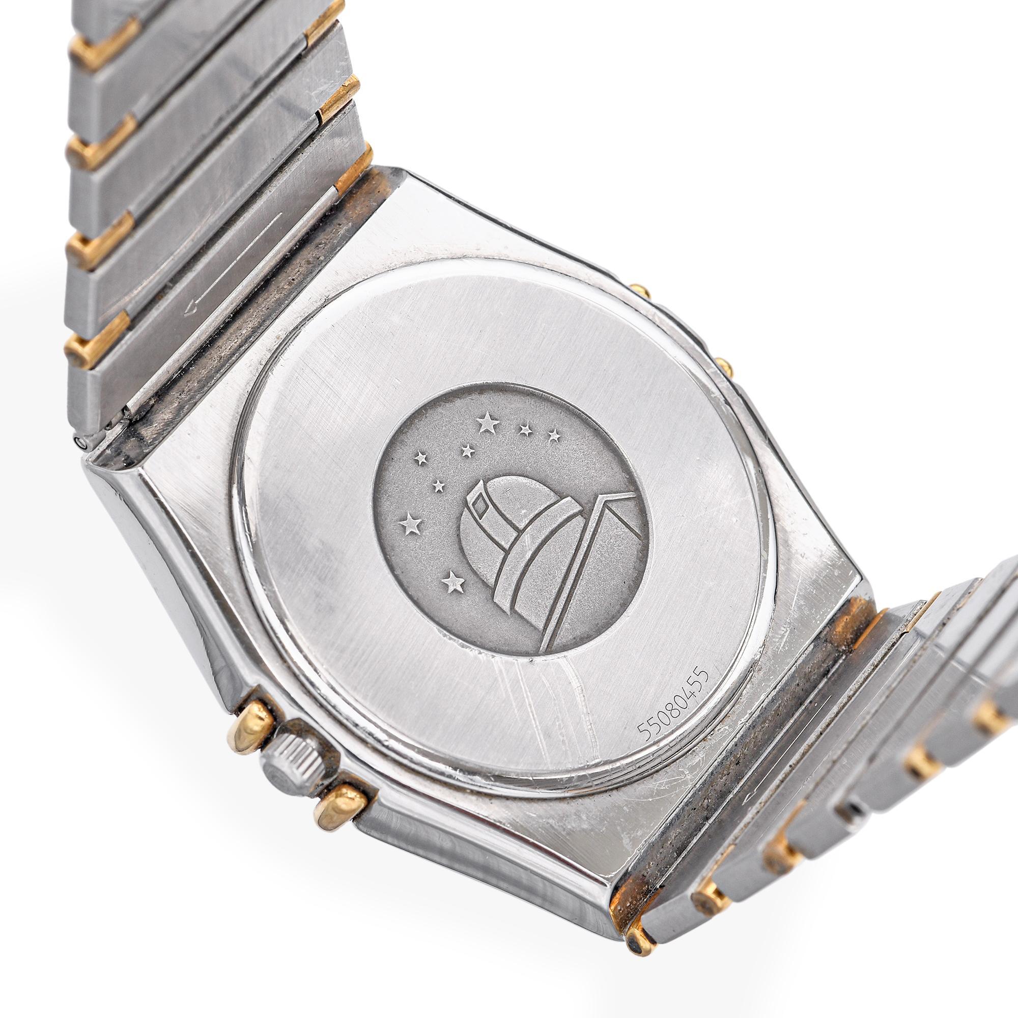 Omega Constellation Stainless Steel Day Date Quartz Men's Watch For Sale 5