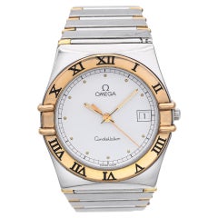 Omega Constellation Stainless Steel Day Date Quartz Men's Watch