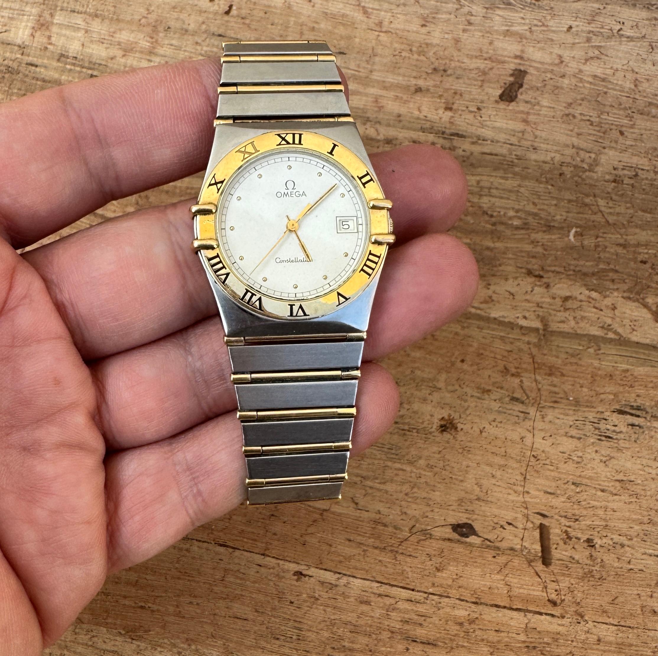 Omega Constellation Acier inoxydable Or 3961070 / 3961080 Full Bar en vente 8