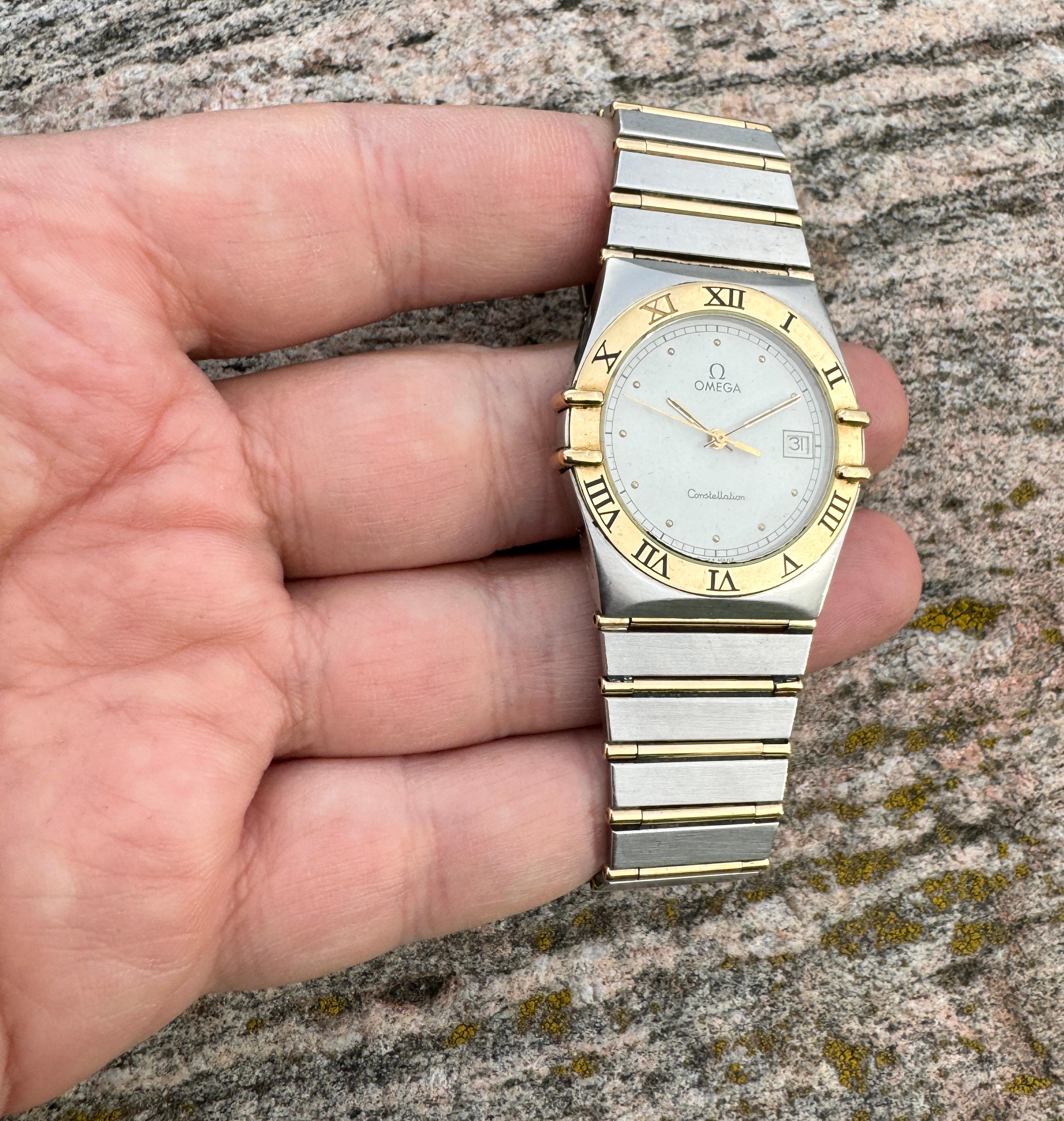 Omega Constellation Acier inoxydable Or 3961070 / 3961080 Full Bar en vente 1