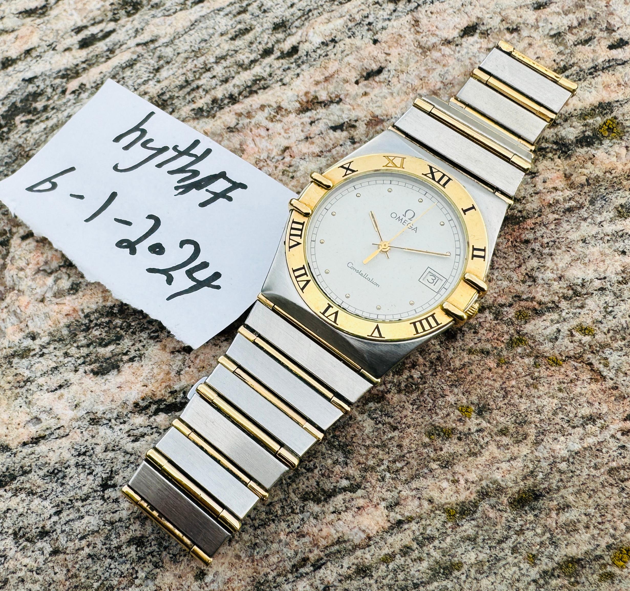 Omega Constellation Acier inoxydable Or 3961070 / 3961080 Full Bar en vente 2