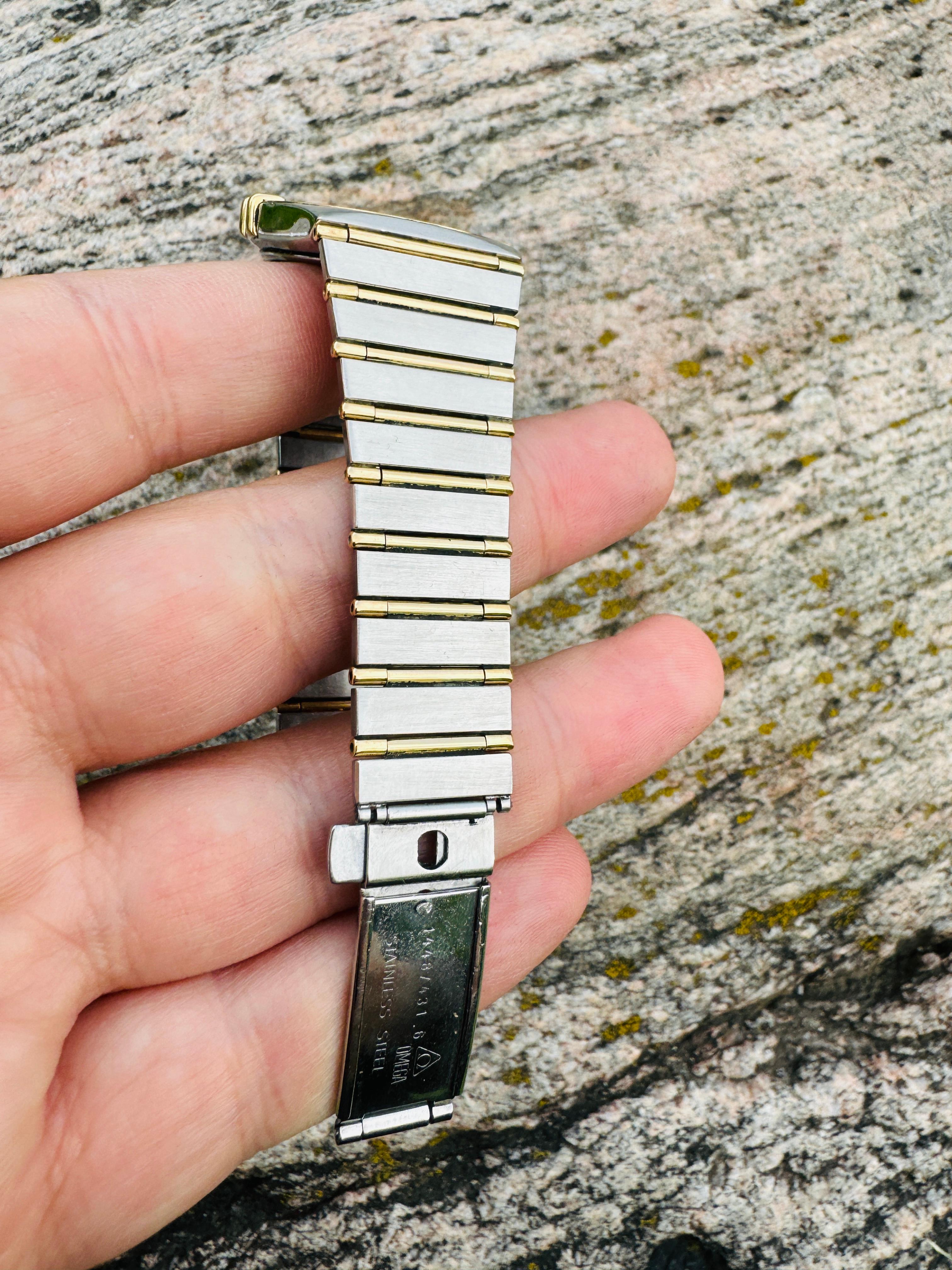 Omega Constellation Acier inoxydable Or 3961070 / 3961080 Full Bar en vente 5
