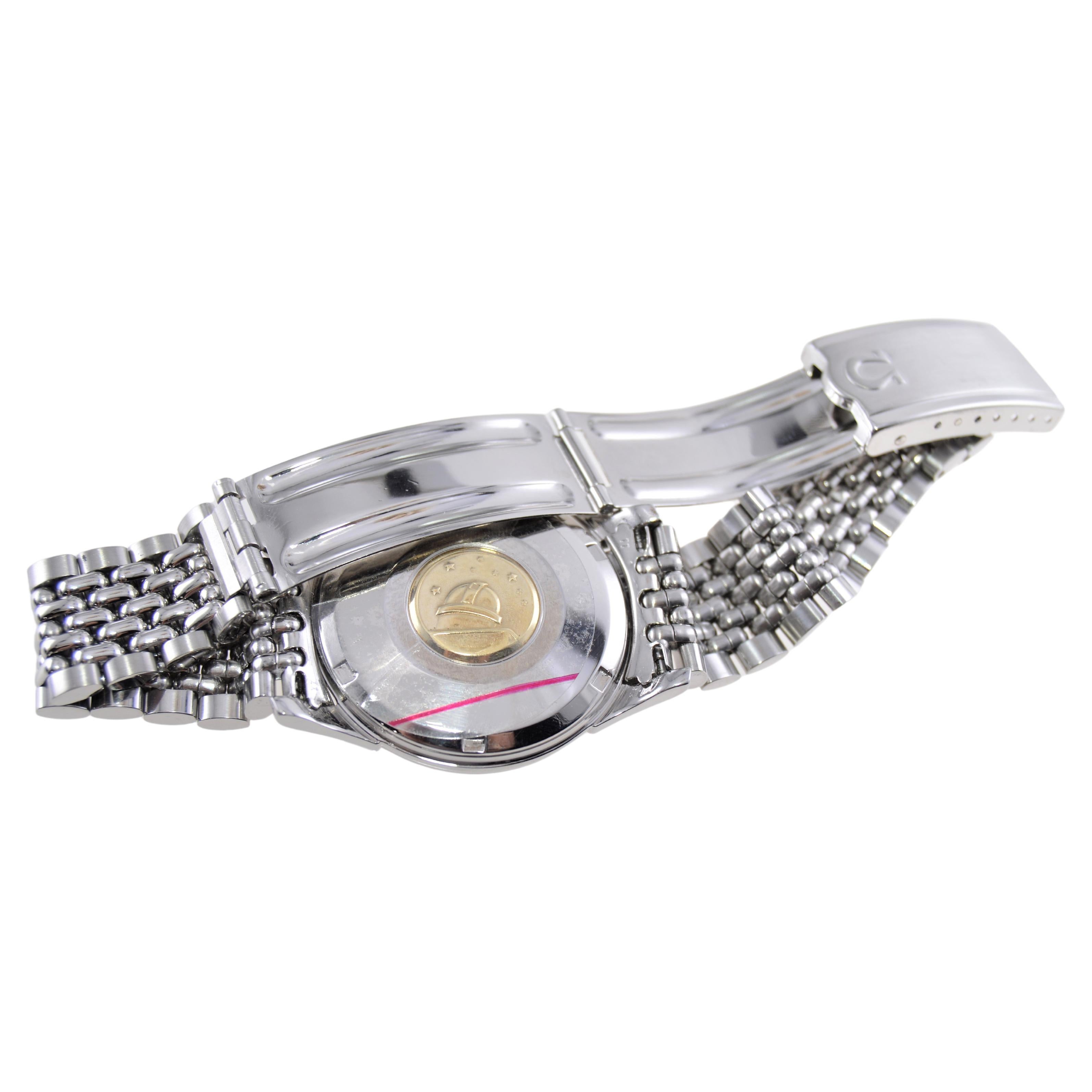 Omega Constellation en acier inoxydable avec cadran et bracelet d'origine années 1950 en vente 11